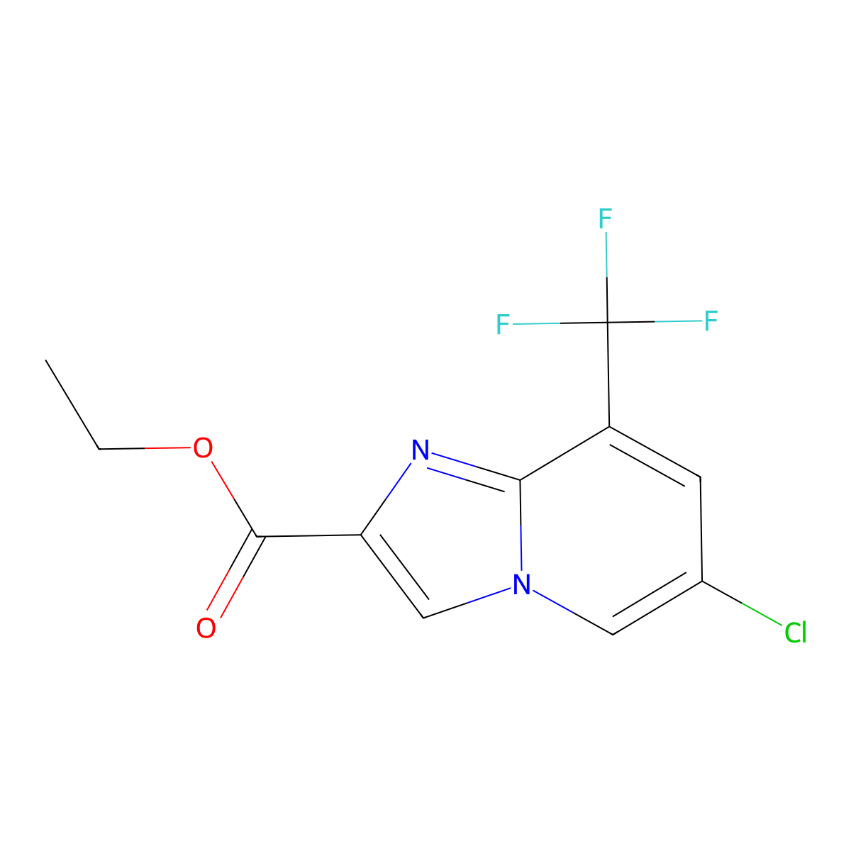 Ethyl 6-chloro-8-(trifluoromethyl)imidazo[1,2-A]pyridine-2-carboxylate molecular structure, CAS 1237838-84-4