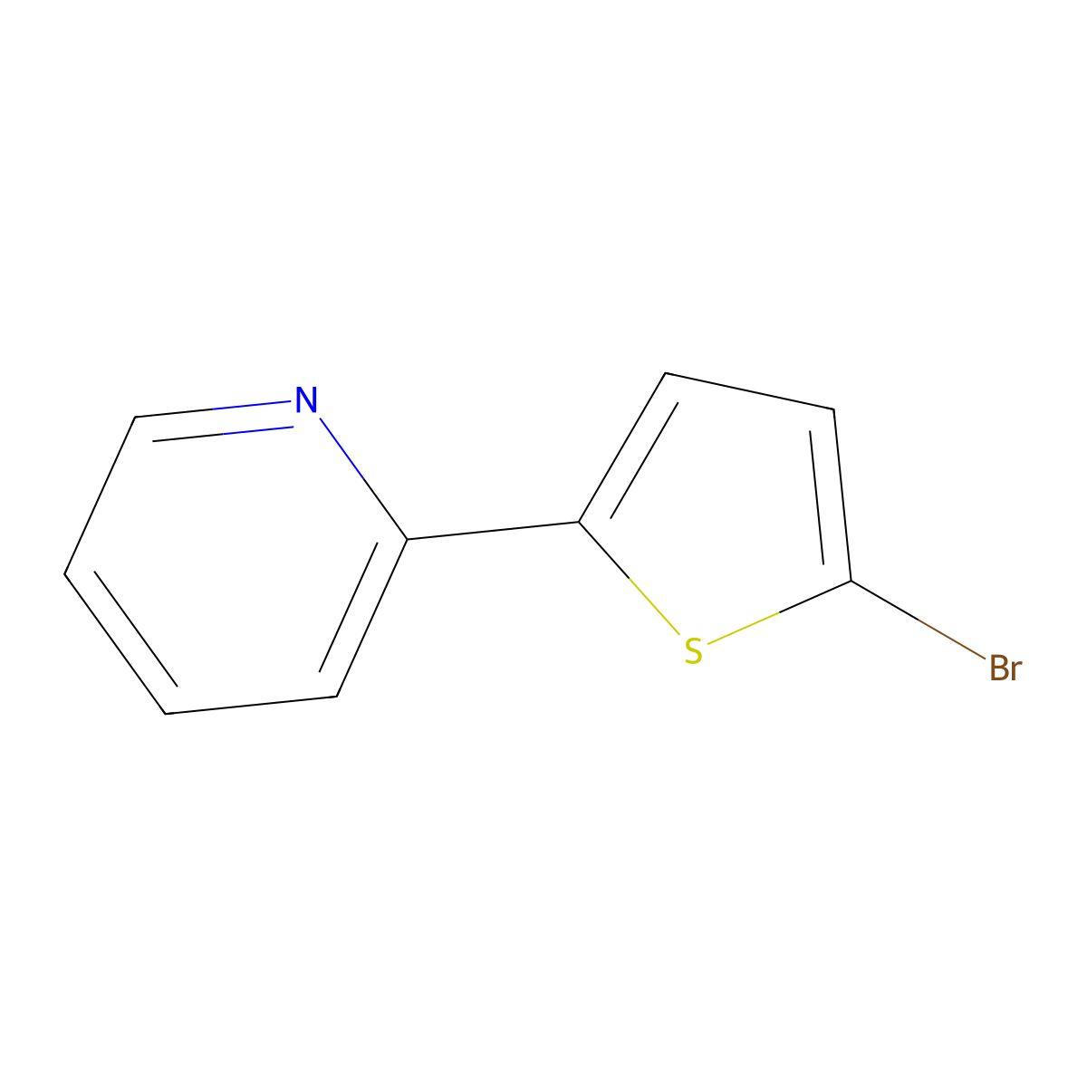 2-(5-Bromo-2-thienyl)pyridine molecular structure, CAS 123784-07-6