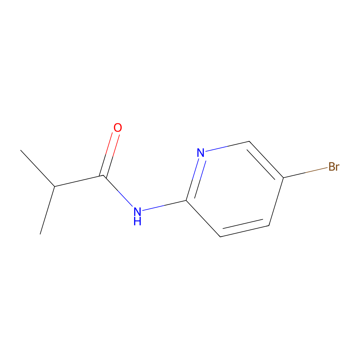 N-(5-Bromo-2-pyridinyl)-2-methylpropanamide molecular structure, CAS 123788-44-3