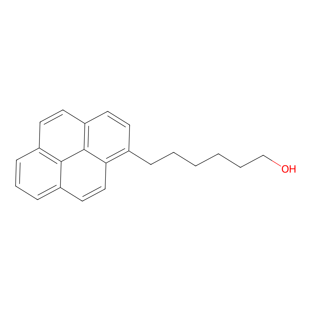 6-Pyren-1-ylhexan-1-ol molecular structure, CAS 123789-89-9