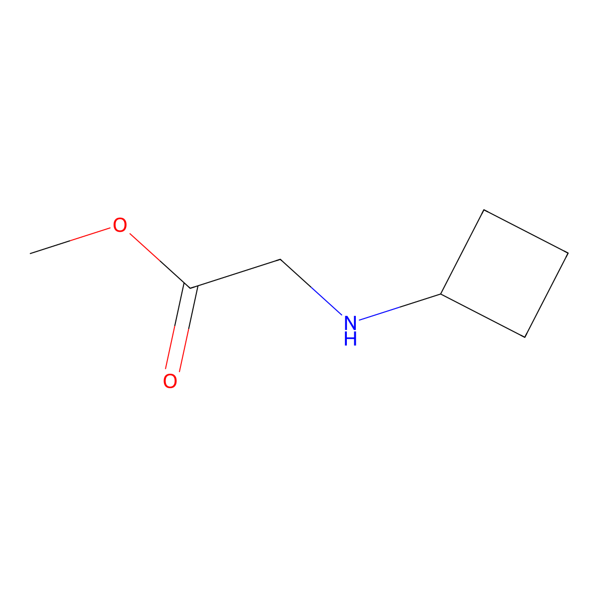 Methyl 2-(cyclobutylamino)acetate molecular structure, CAS 1237908-69-8