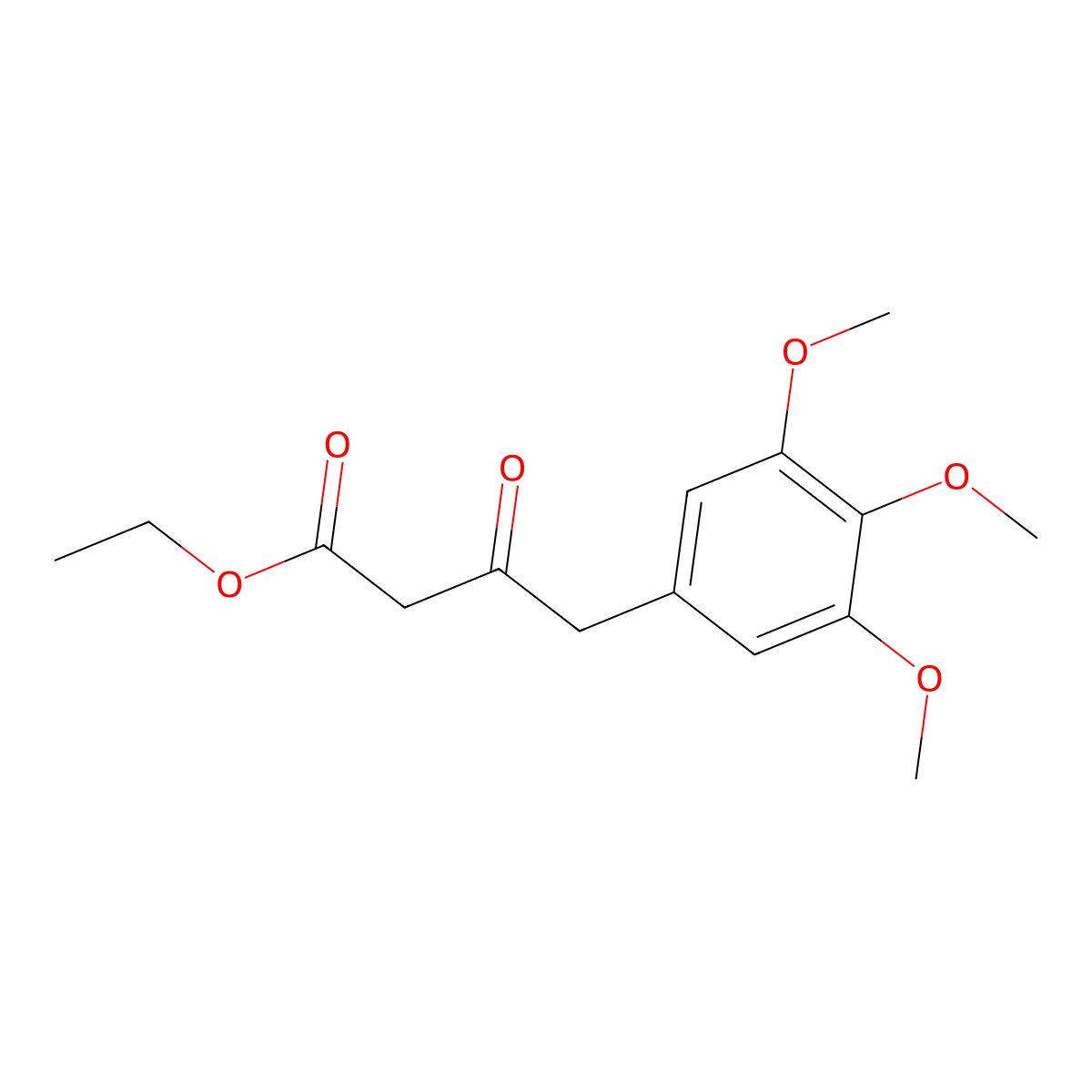 Ethyl 3-oxo-4-(3,4,5-trimethoxyphenyl)butanoate molecular structure, CAS 123794-62-7