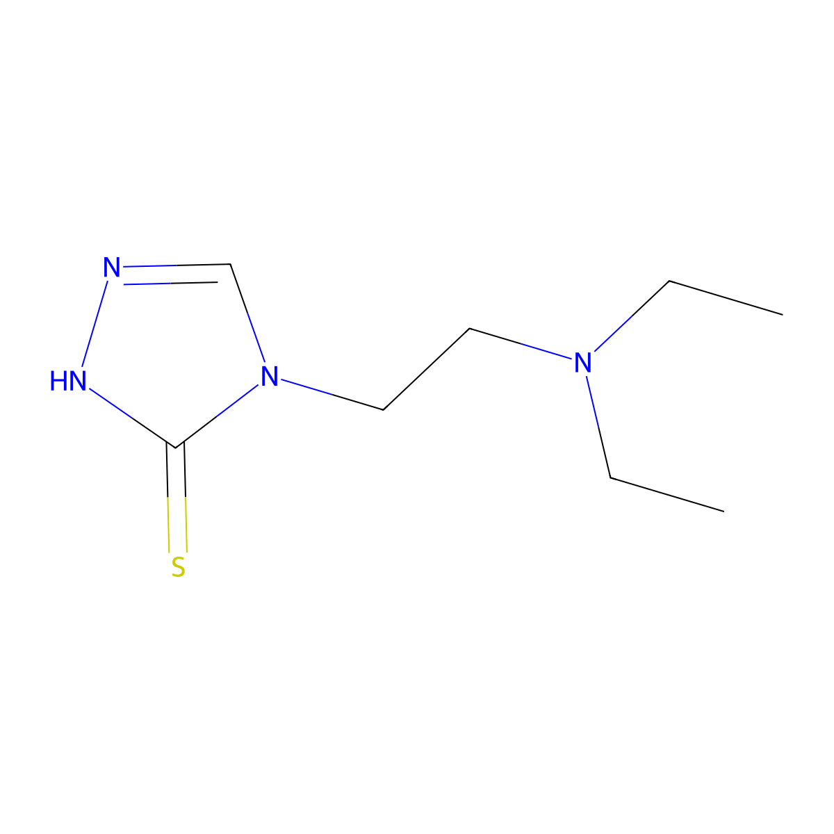 4-(2-(diethylamino)ethyl)-4H-1,2,4-triazole-3-thiol molecular structure, CAS 123799-96-2