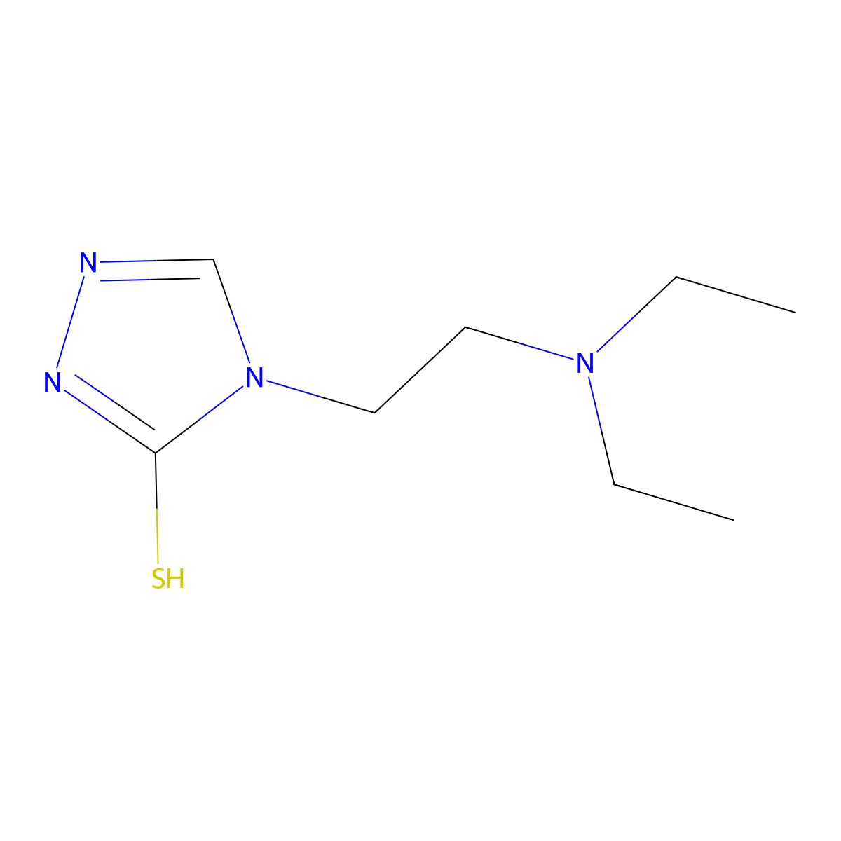 4-(2-(diethylamino)ethyl)-4H-1,2,4-triazole-3-thiol molecular structure, CAS 123799-96-2