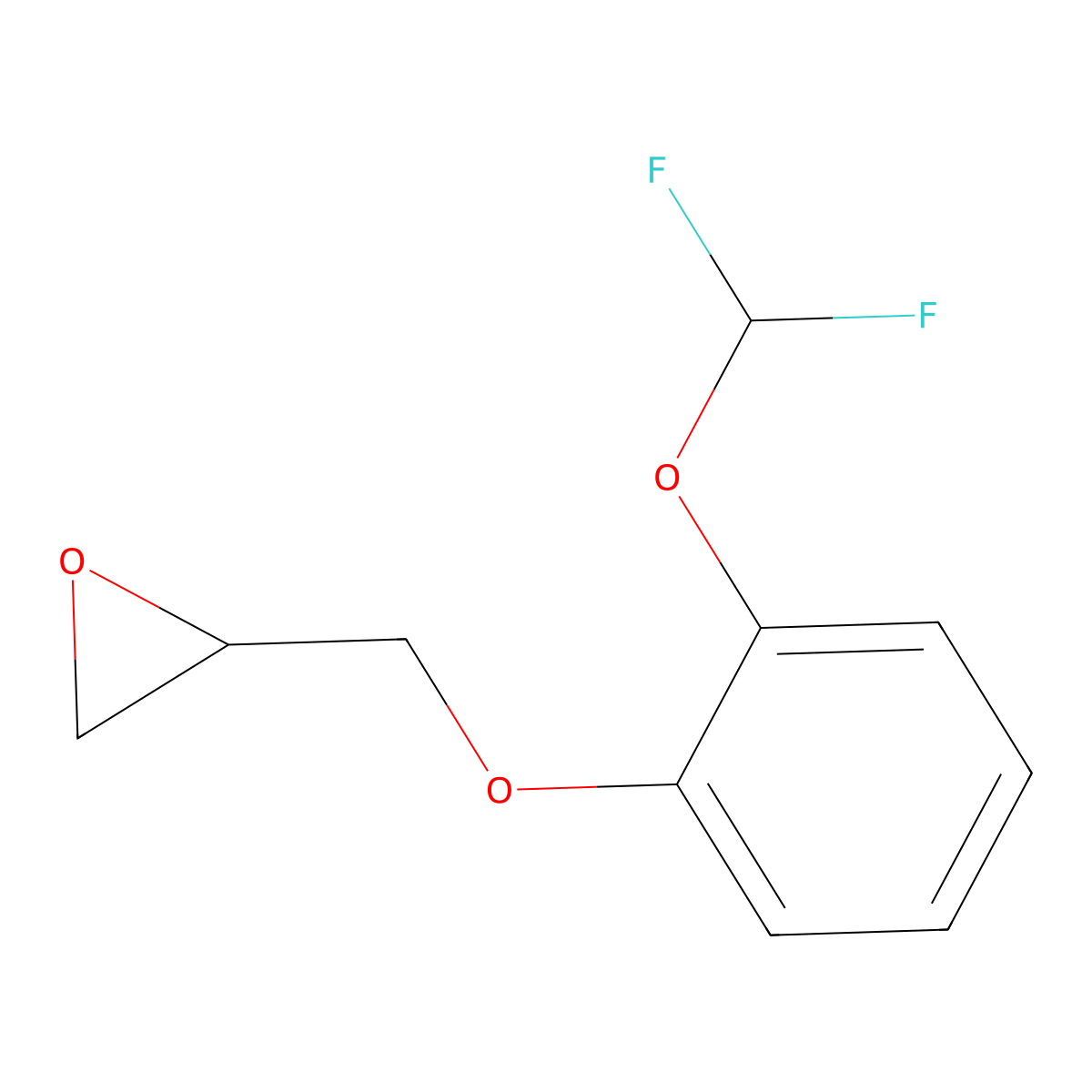 2-{[2-(Difluoromethoxy)phenoxy]methyl}oxirane molecular structure, CAS 1237991-81-9