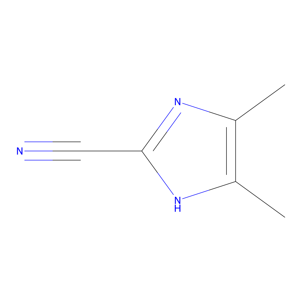 4,5-dimethyl-1H-imidazole-2-carbonitrile molecular structure, CAS 1238058-12-2