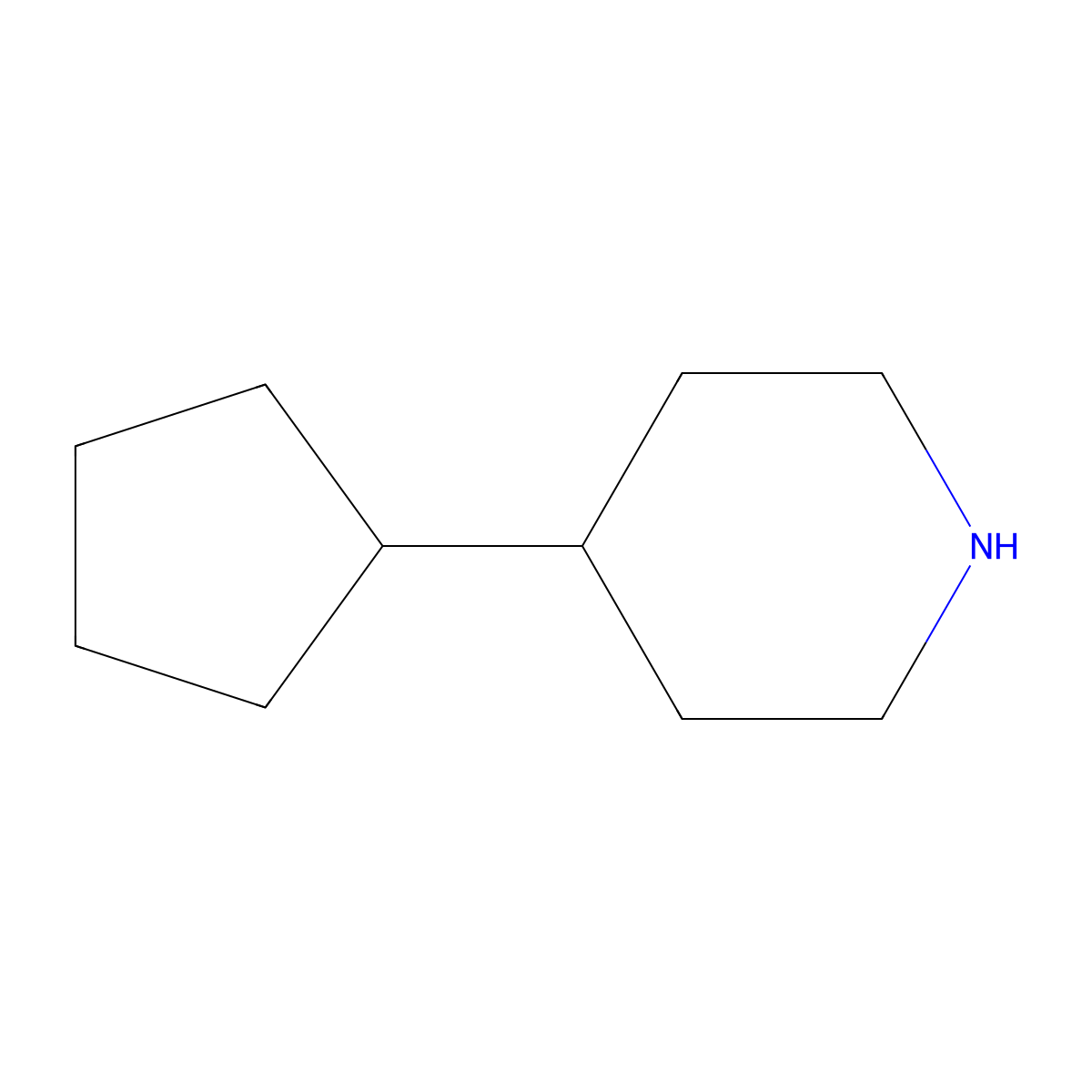 4-cyclopentylPiperidine molecular structure, CAS 123812-47-5