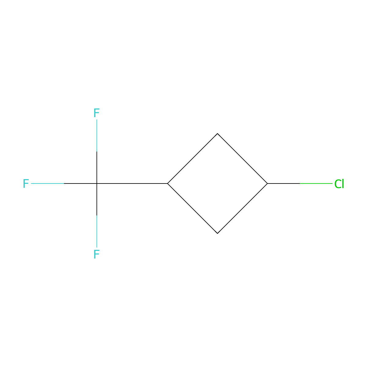 1-Chloro-3-(trifluoromethyl)cyclobutane molecular structure, CAS 123812-81-7