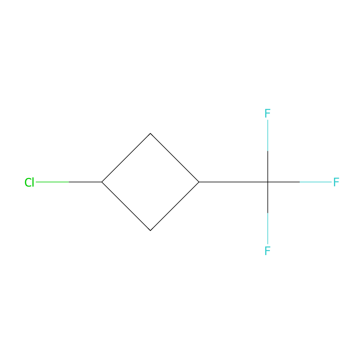 1-Chloro-3-(trifluoromethyl)cyclobutane molecular structure, CAS 123812-81-7