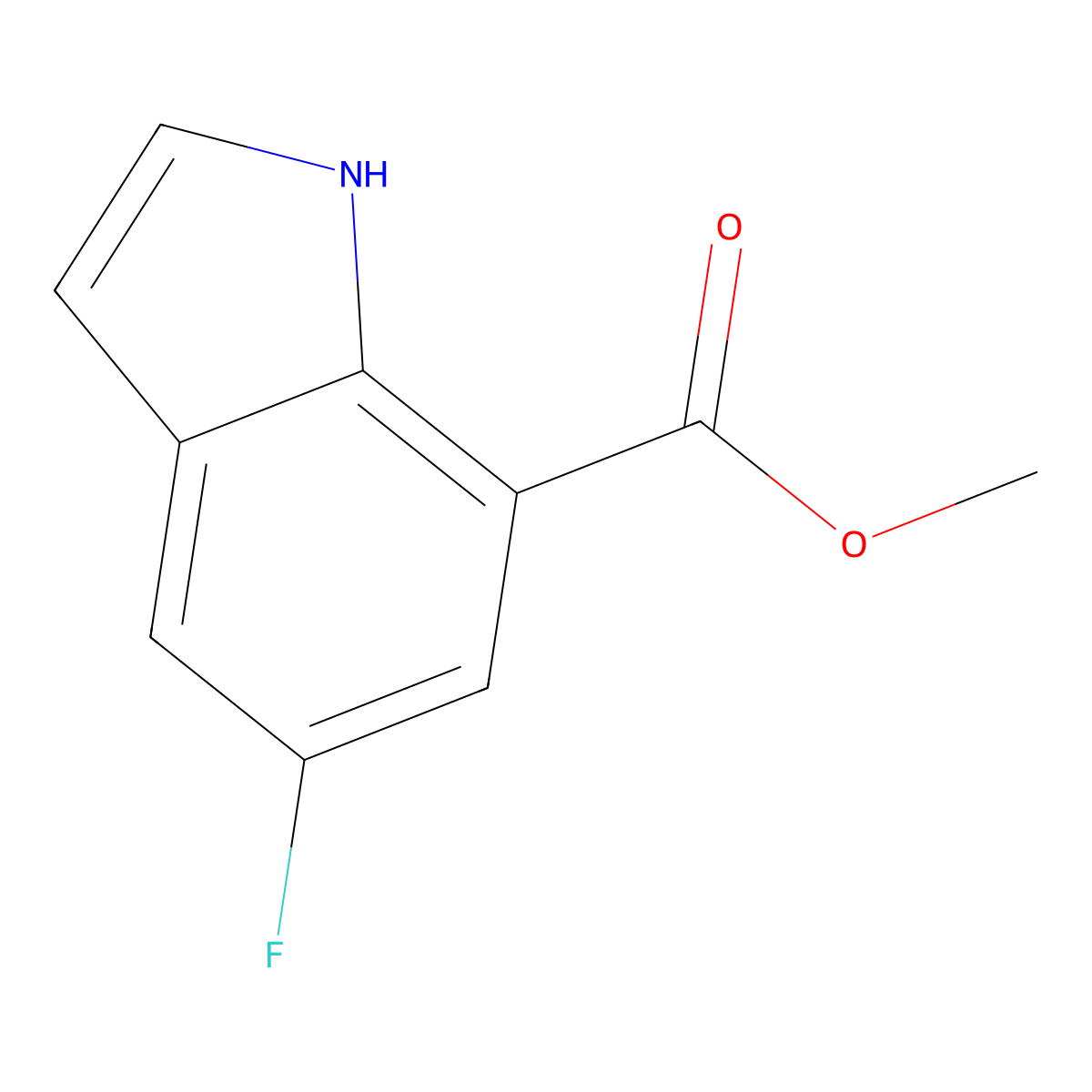 methyl 5-fluoro-1H-indole-7-carboxylate molecular structure, CAS 1238214-64-6