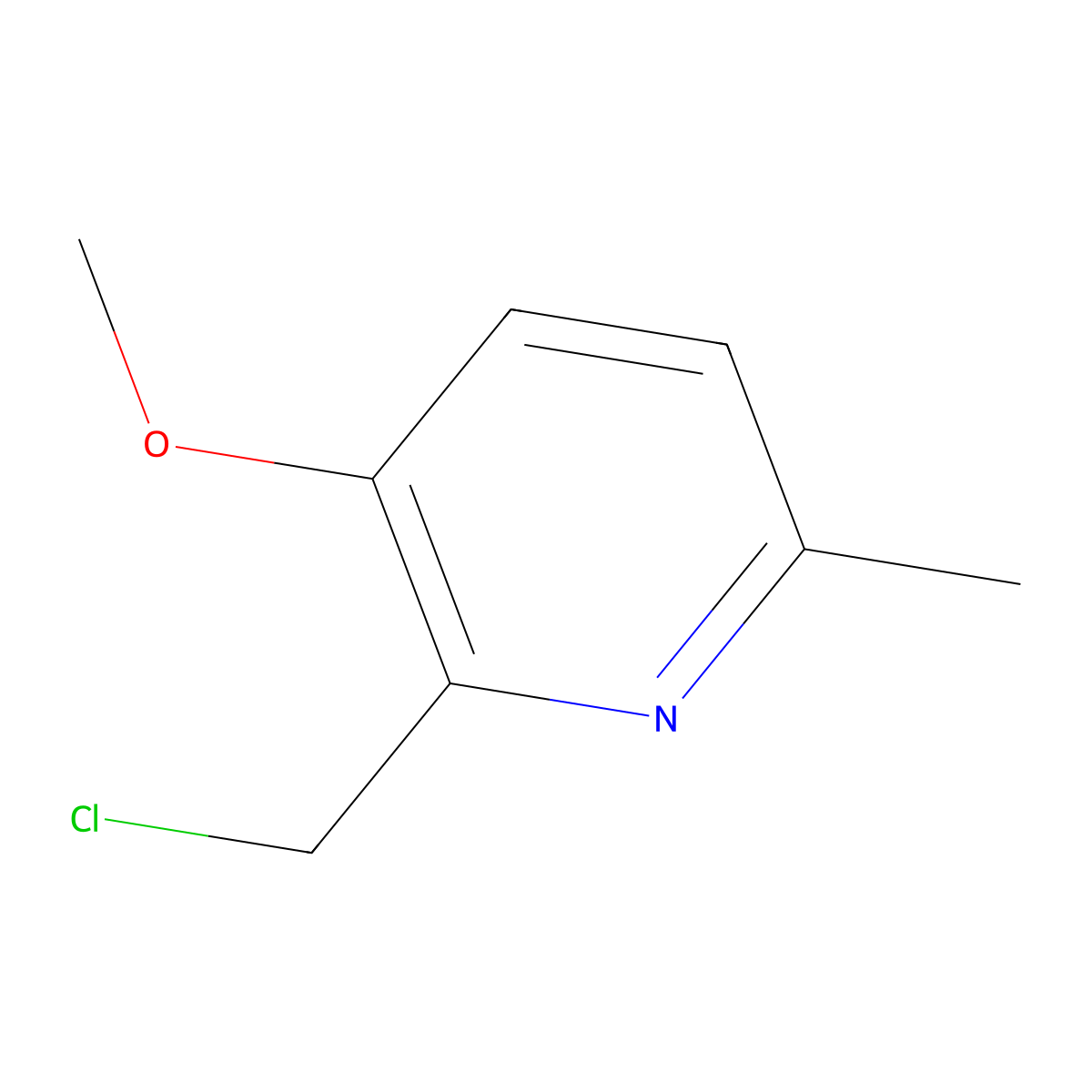 2-(Chloromethyl)-3-methoxy-6-methylpyridine molecular structure, CAS 123823-99-4