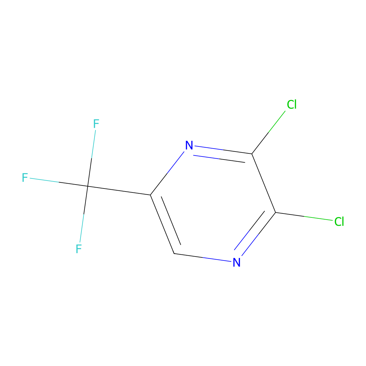 2,3-Dichloro-5-(trifluoromethyl)pyrazine molecular structure, CAS 1238230-17-5
