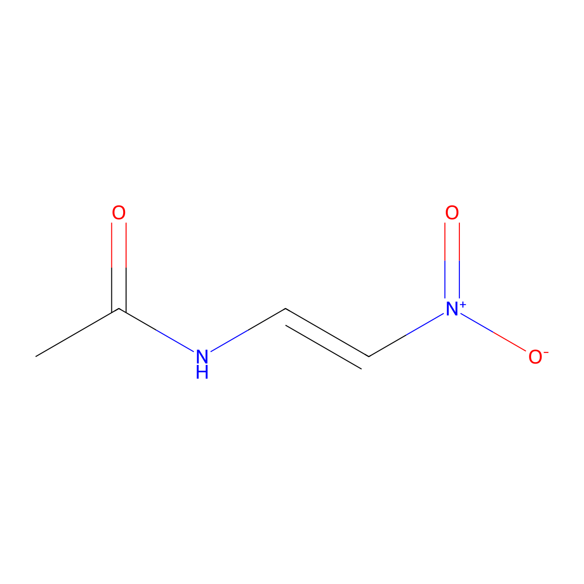 N-(2-nitroethenyl)acetamide molecular structure, CAS 1238305-24-2