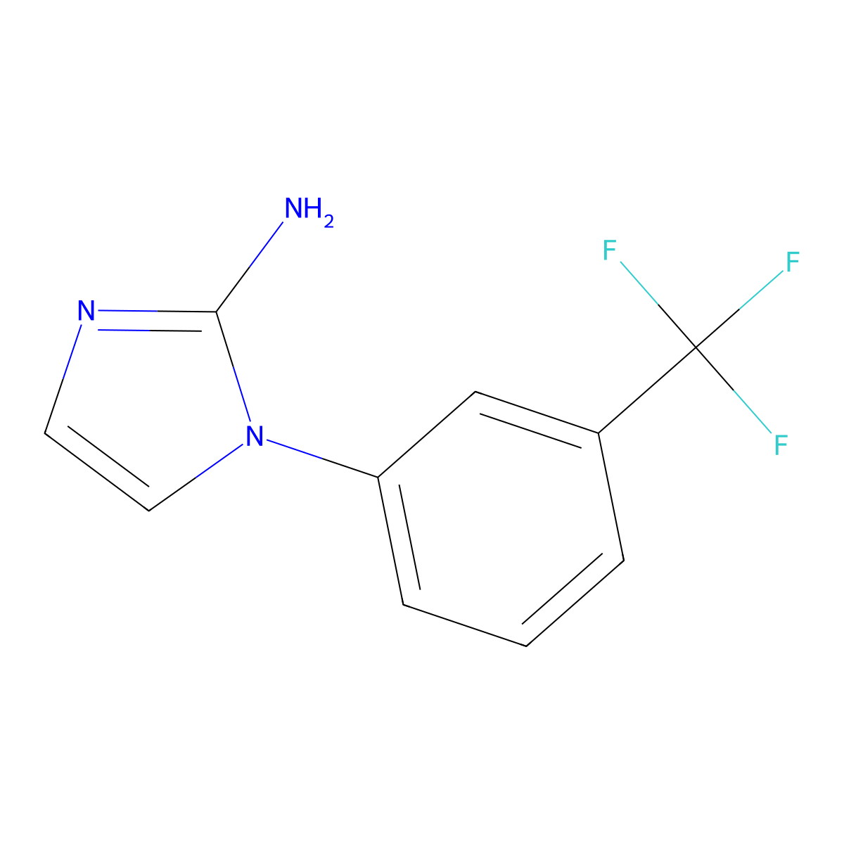 1-(3-(trifluoromethyl)phenyl)-1H-imidazol-2-amine molecular structure, CAS 1238312-62-3