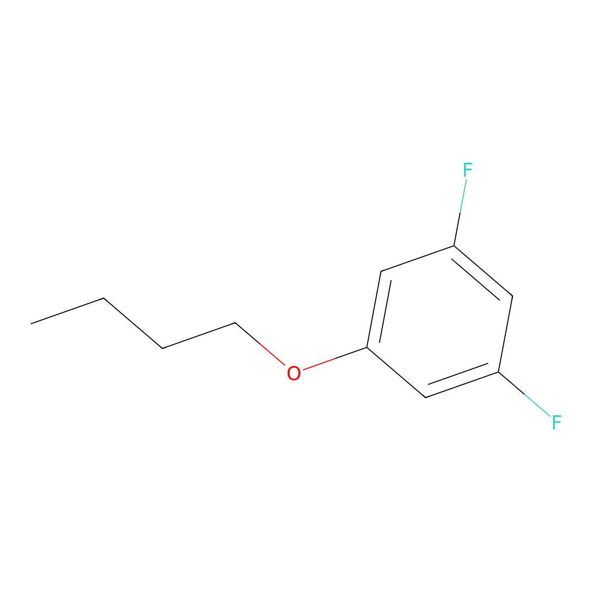 1-Butoxy-3,5-difluorobenzene molecular structure, CAS 123843-64-1