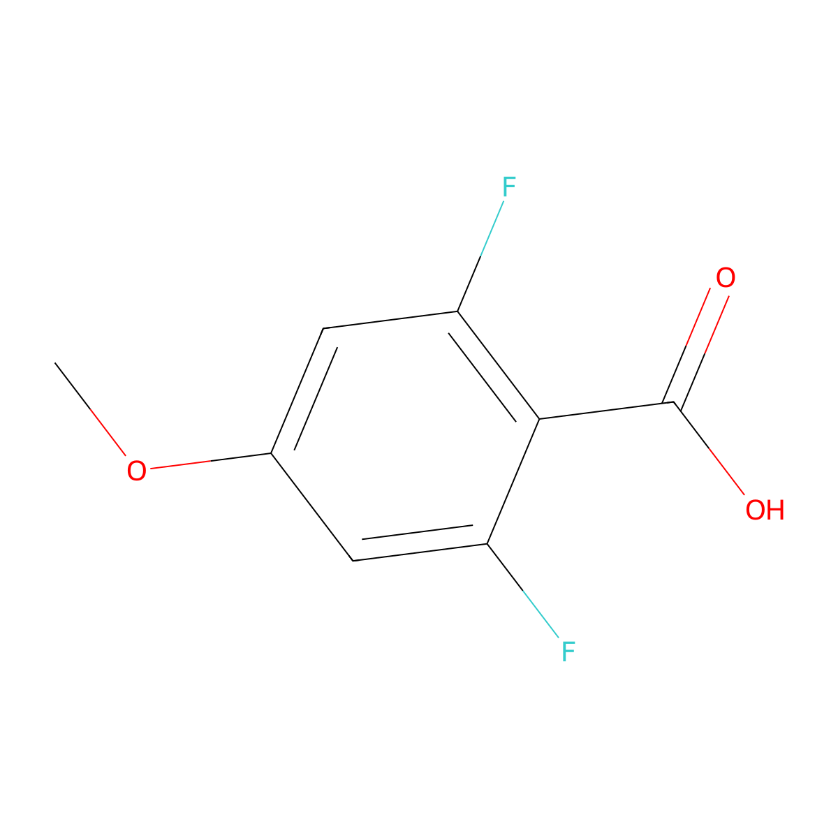 2,6-Difluoro-4-methoxybenzoic acid molecular structure, CAS 123843-65-2