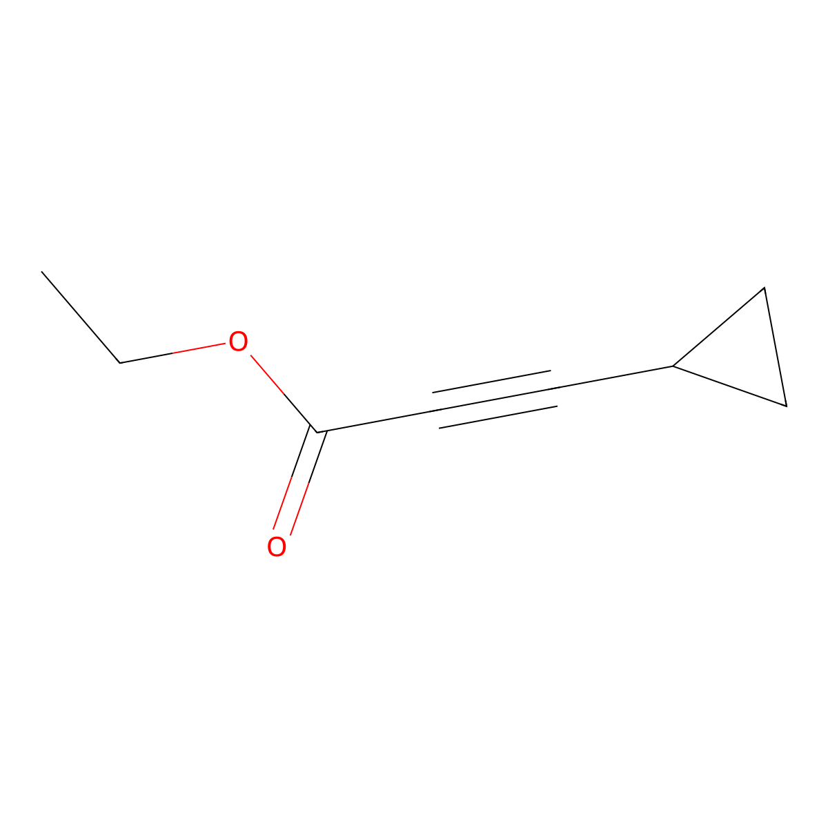 Ethyl 3-cyclopropylprop-2-ynoate molecular structure, CAS 123844-20-2