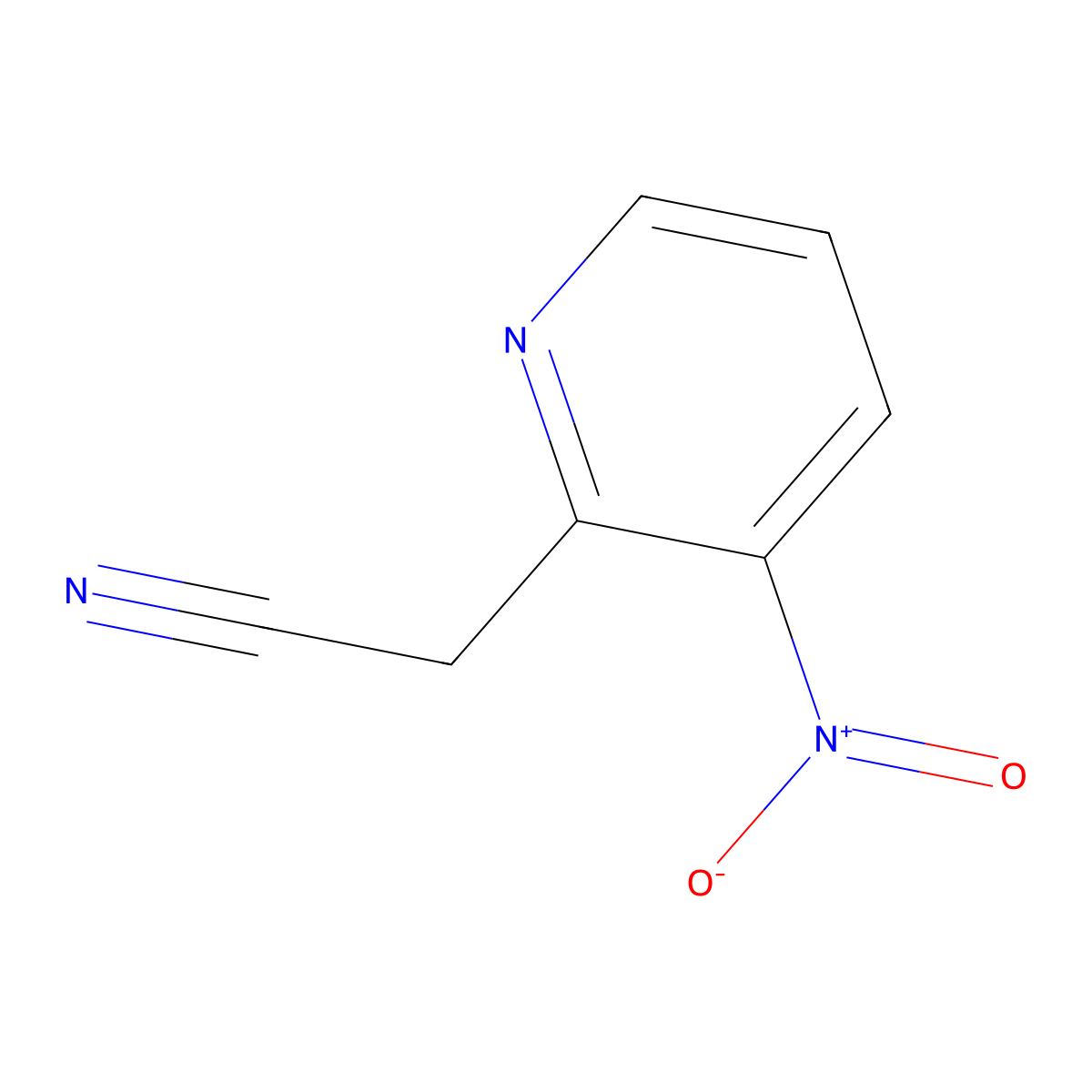 2-(3-Nitropyridin-2-yl)acetonitrile molecular structure, CAS 123846-65-1