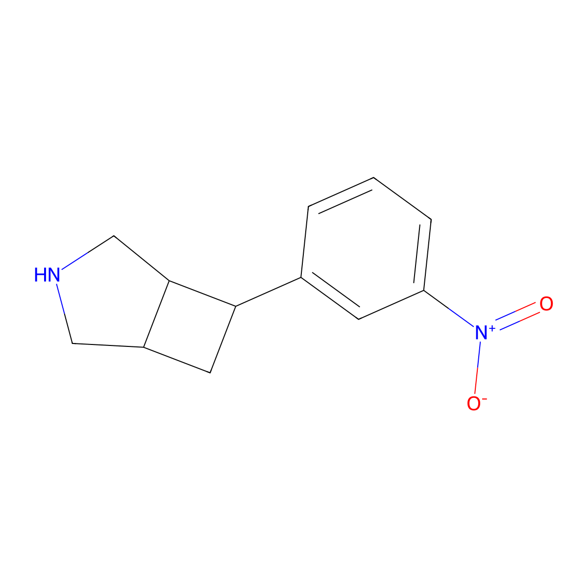 6-(3-Nitrophenyl)-3-azabicyclo[3.2.0]heptane molecular structure, CAS 1238518-21-2