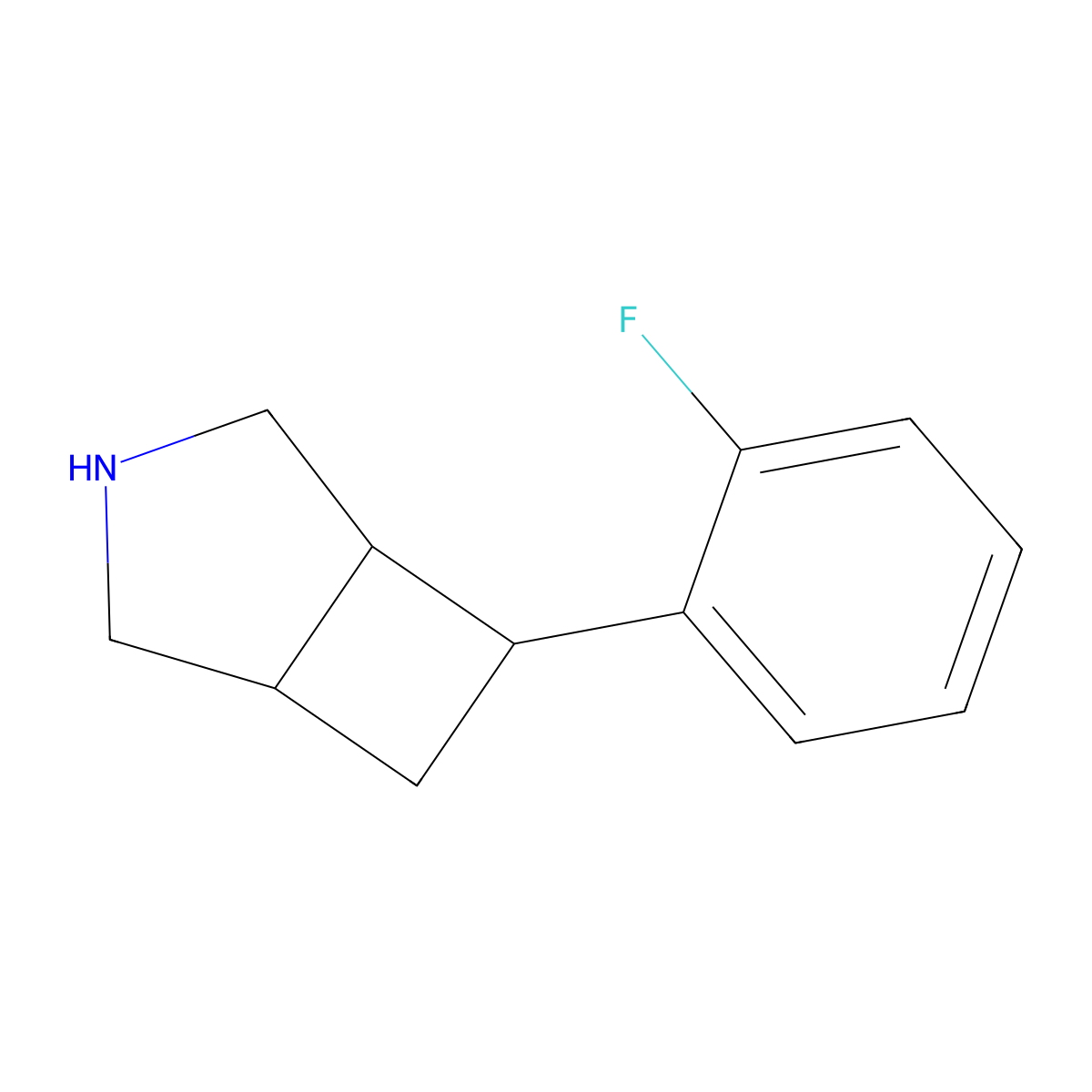 6-(2-Fluorophenyl)-3-azabicyclo[3.2.0]heptane molecular structure, CAS 1238518-31-4