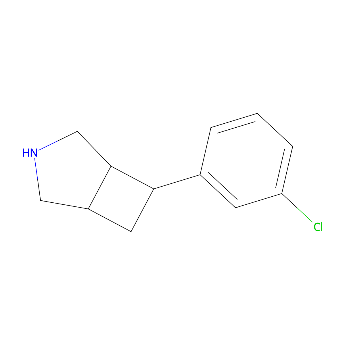 6-(3-Chlorophenyl)-3-azabicyclo[3.2.0]heptane molecular structure, CAS 1238518-34-7