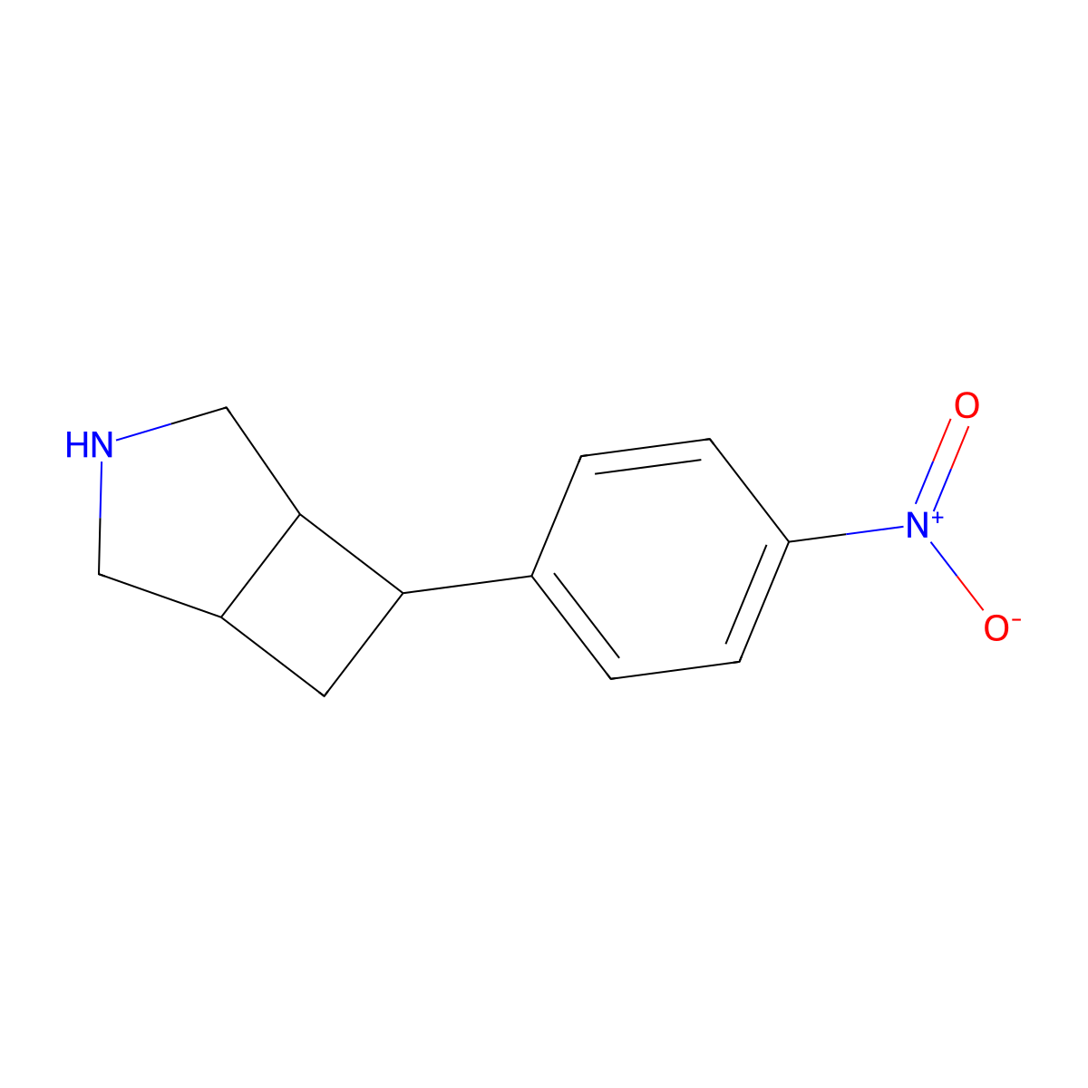 6-(4-Nitrophenyl)-3-azabicyclo[3.2.0]heptane molecular structure, CAS 1238518-41-6
