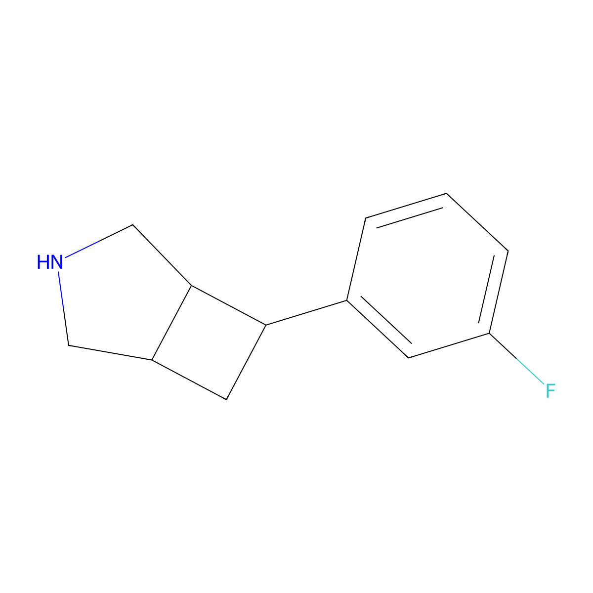 6-(3-Fluorophenyl)-3-azabicyclo[3.2.0]heptane molecular structure, CAS 1238518-45-0