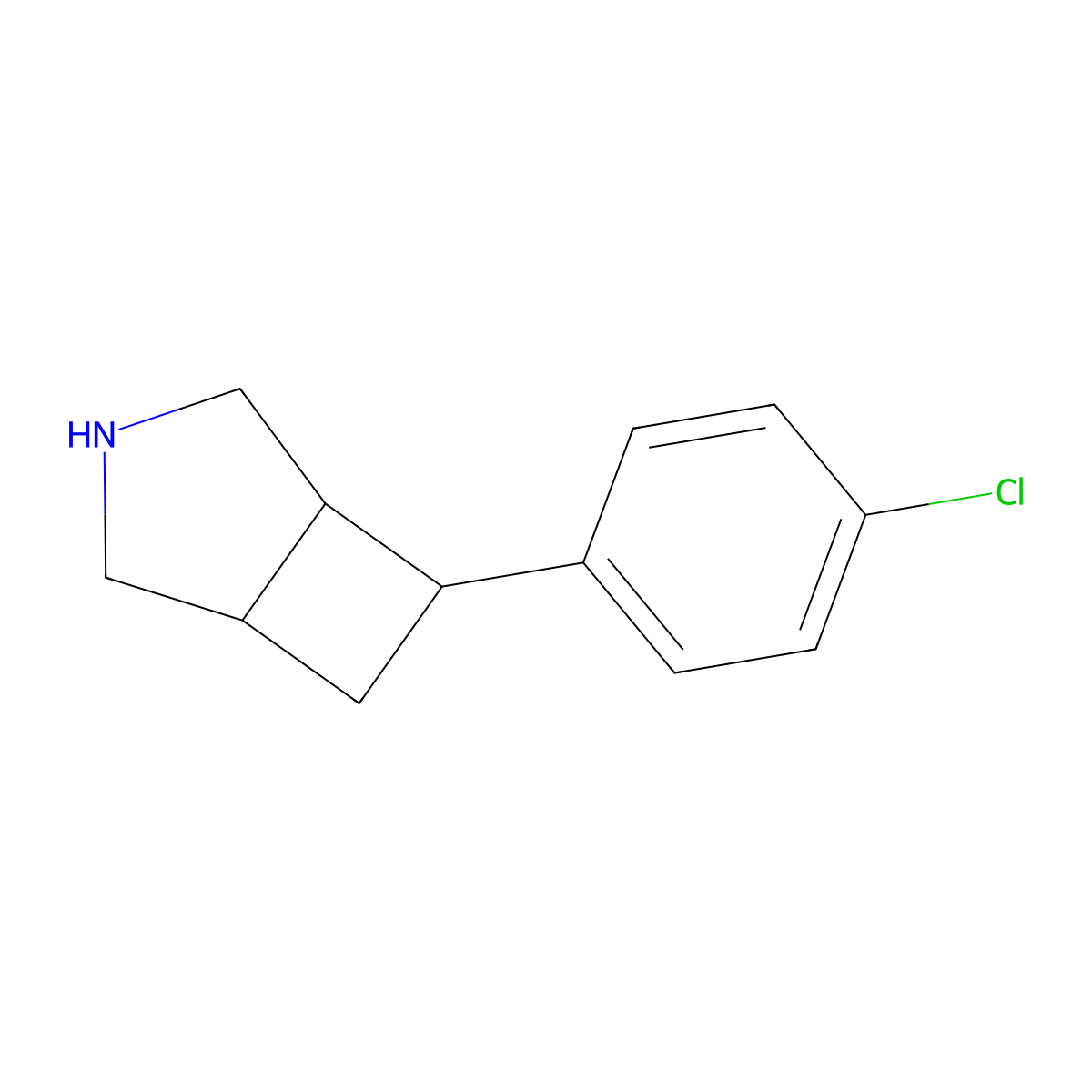 6-(4-Chlorophenyl)-3-azabicyclo[3.2.0]heptane molecular structure, CAS 1238518-47-2