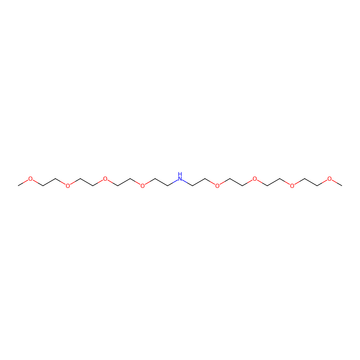 NH-bis(m-PEG4) molecular structure, CAS 123852-08-4