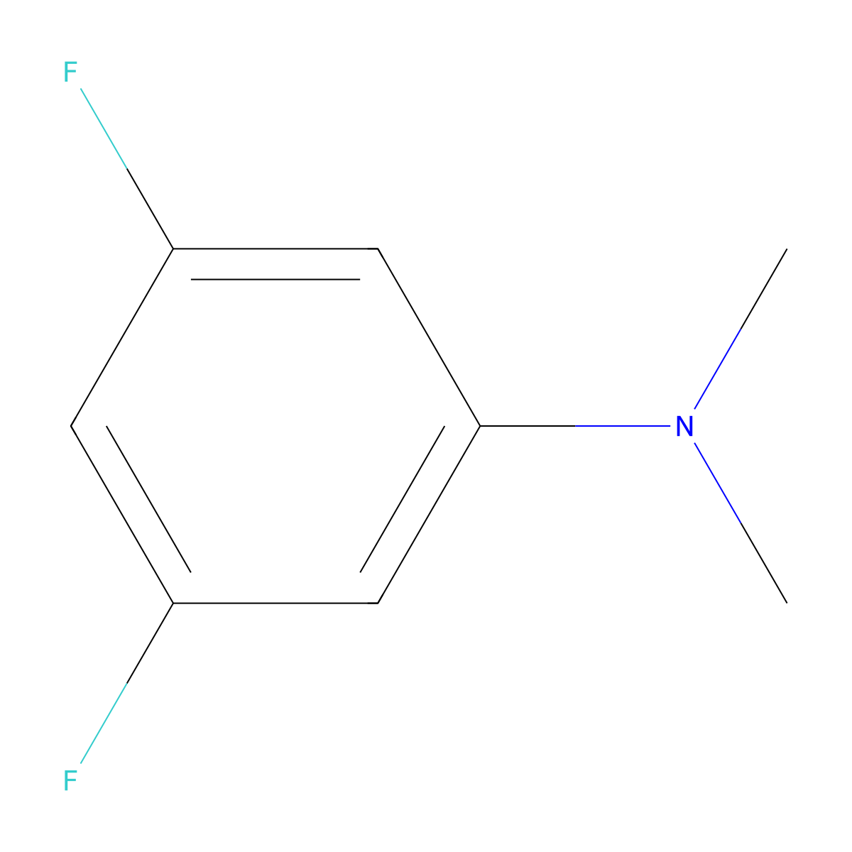 3,5-Difluoro-N,N-dimethylaniline molecular structure, CAS 123855-25-4