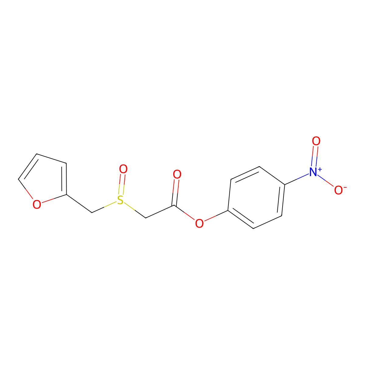 p-Nitrophenyl 2-(furfurylsulfinyl)acetate molecular structure, CAS 123855-55-0
