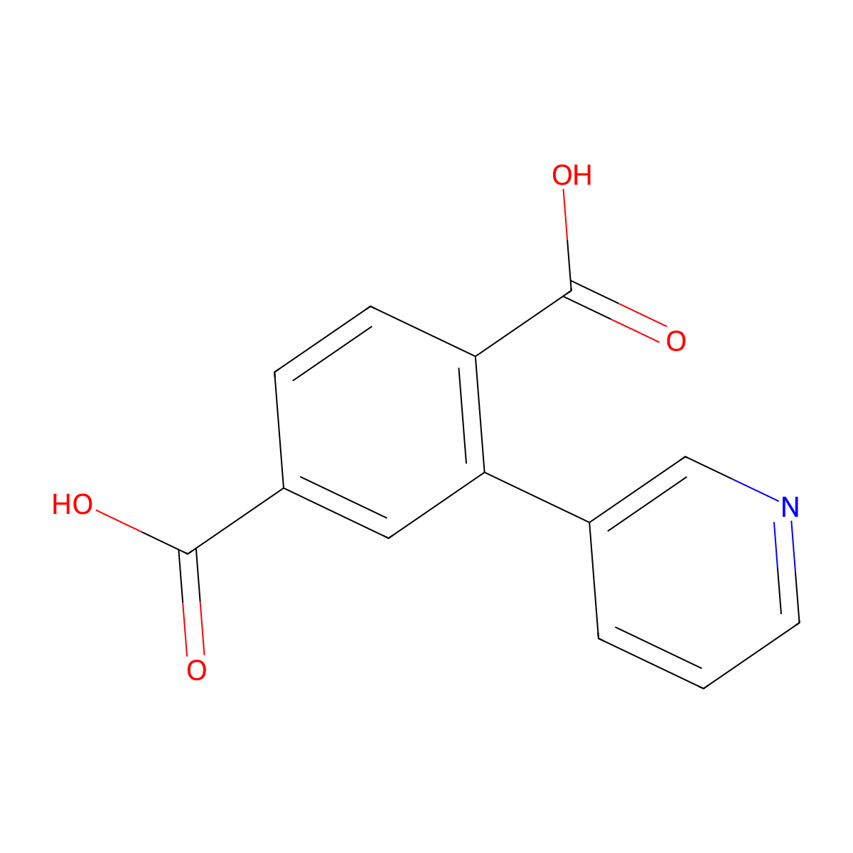 2-(Pyridin-3-yl)terephthalic acid molecular structure, CAS 1238617-38-3