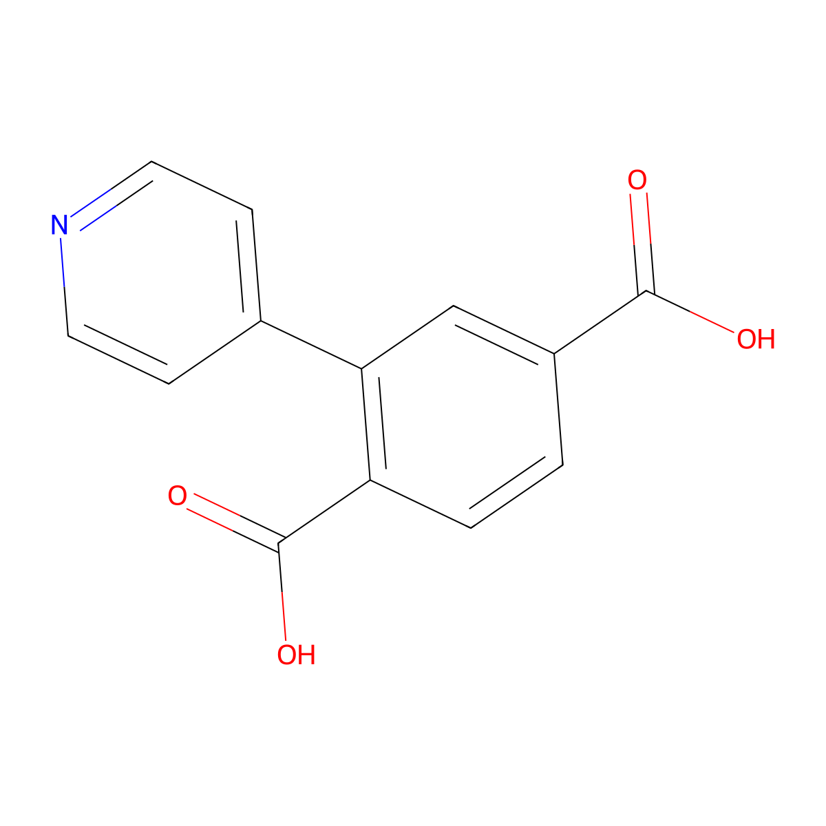 2-(Pyridin-4-yl)terephthalic acid molecular structure, CAS 1238617-40-7