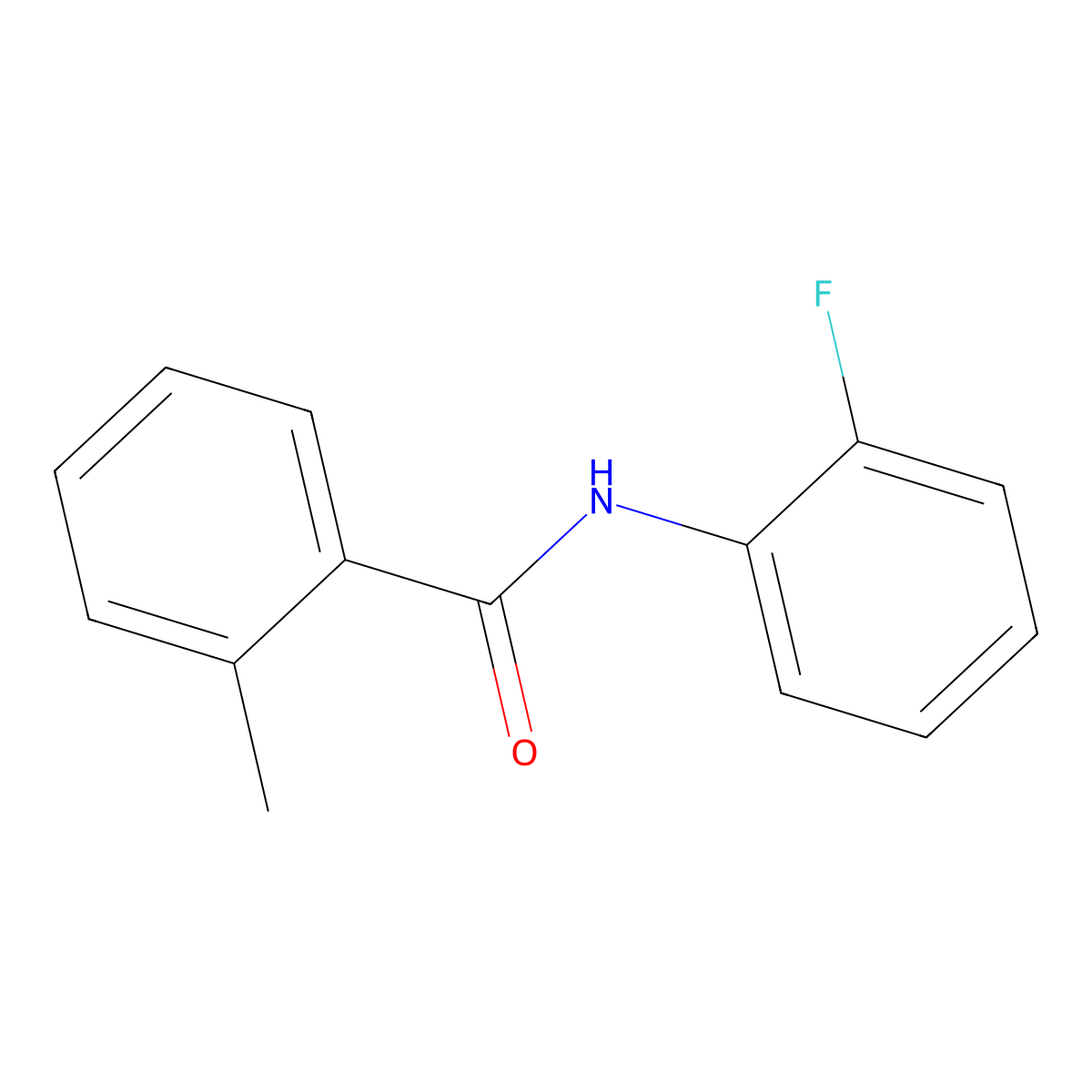 N-(2-fluorophenyl)-2-methylbenzamide molecular structure, CAS 123862-44-2