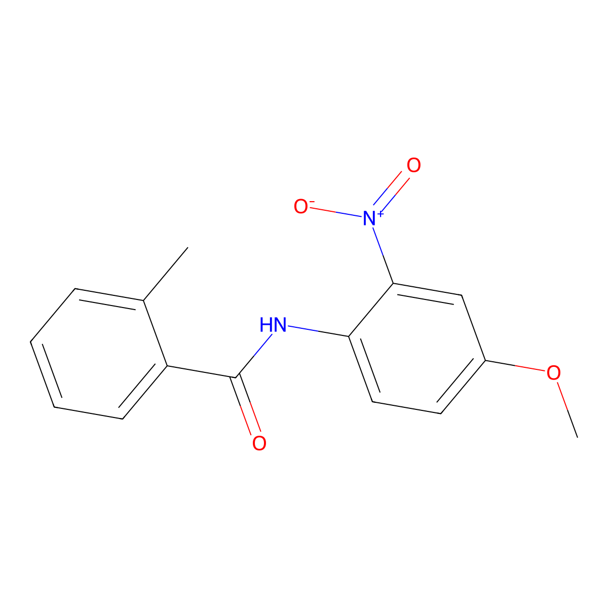 N-(4-methoxy-2-nitrophenyl)-2-methylbenzamide molecular structure, CAS 123862-49-7