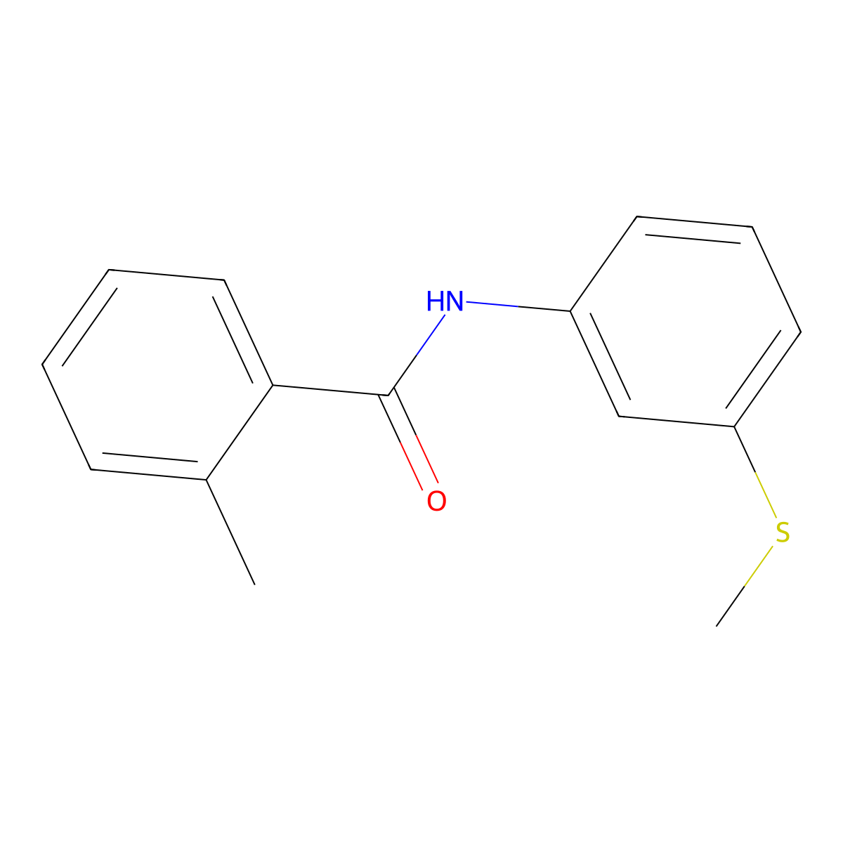 2-methyl-N-(3-methylsulfanylphenyl)benzamide molecular structure, CAS 123862-52-2