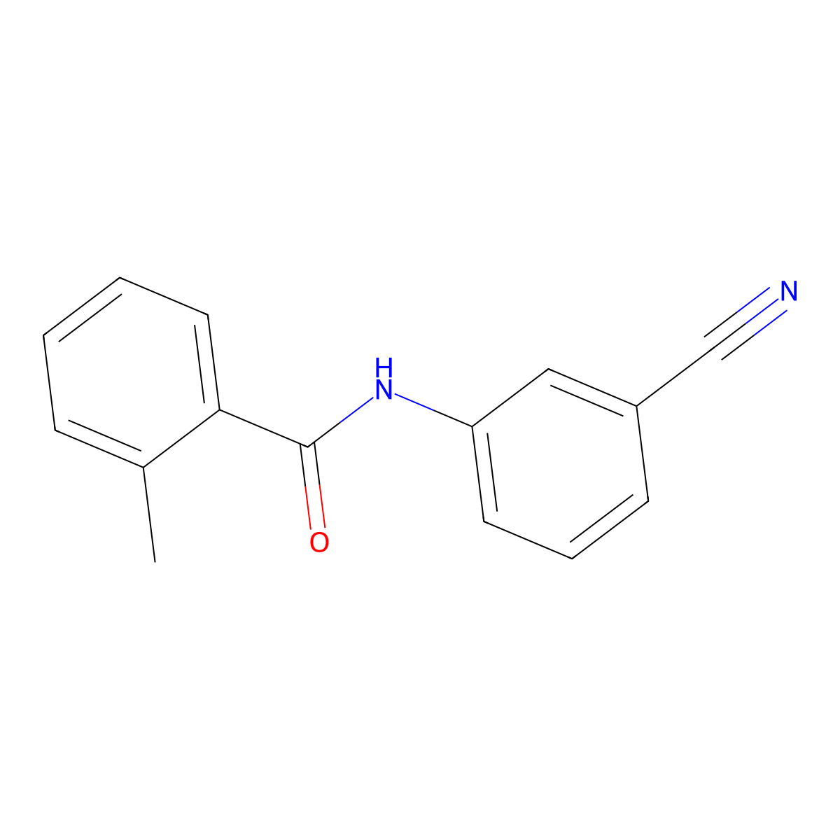 N-(3-cyanophenyl)-2-methylbenzamide molecular structure, CAS 123862-53-3