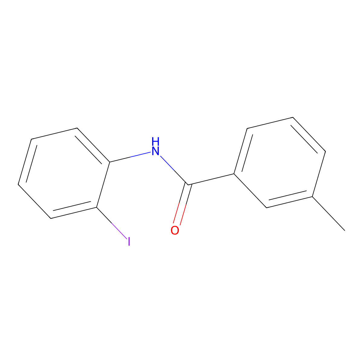 N-(2-iodophenyl)-3-methylbenzamide molecular structure, CAS 123862-56-6