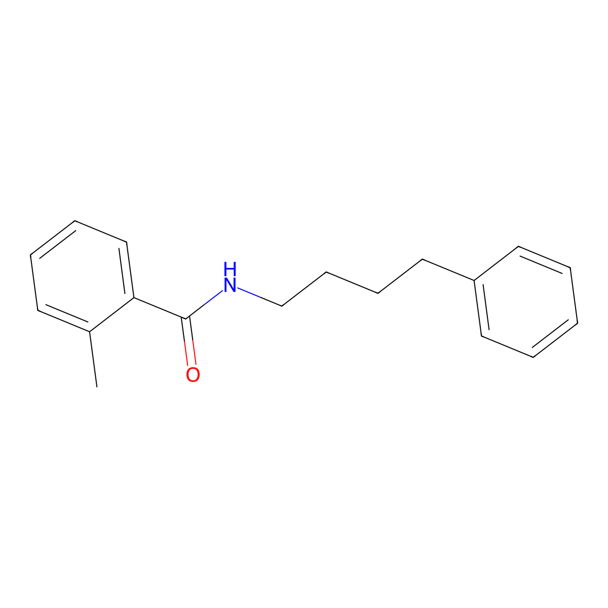 2-methyl-N-(4-phenylbutyl)benzamide molecular structure, CAS 123862-61-3