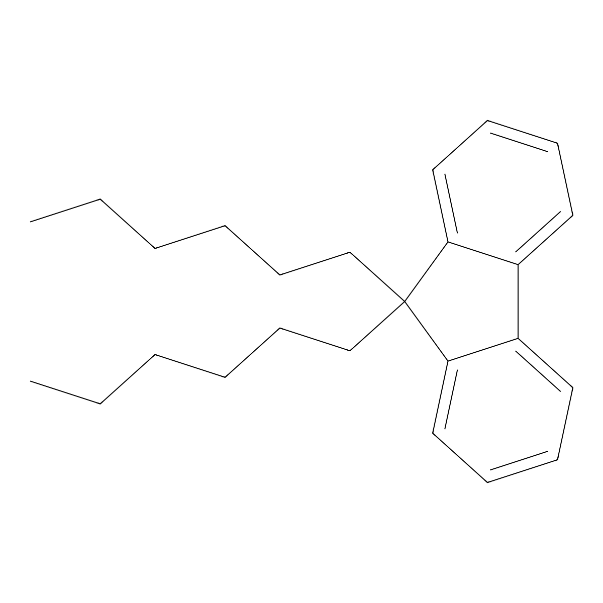 9,9-Dihexylfluorene molecular structure, CAS 123863-97-8