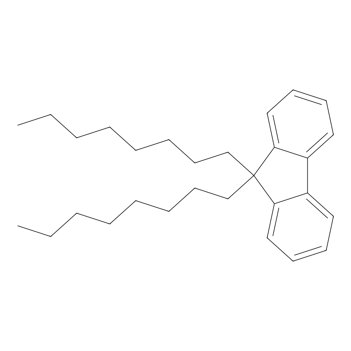 9,9-Dioctyl-9H-fluorene molecular structure, CAS 123863-99-0