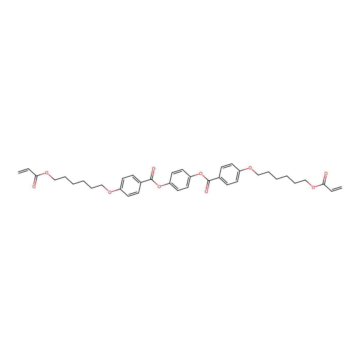 1,4-Phenylene bis[4-[6-(acryloyloxy)hexyloxy]benzoate] molecular structure, CAS 123864-18-6