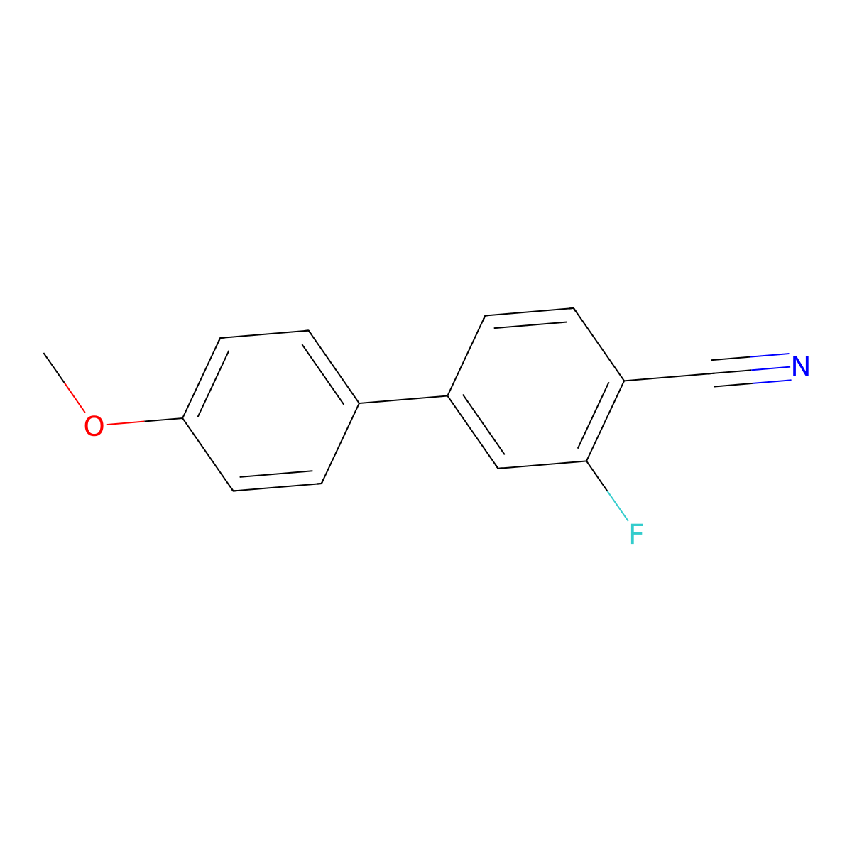 2-Fluoro-4-(4-methoxyphenyl)benzonitrile molecular structure, CAS 123864-93-7