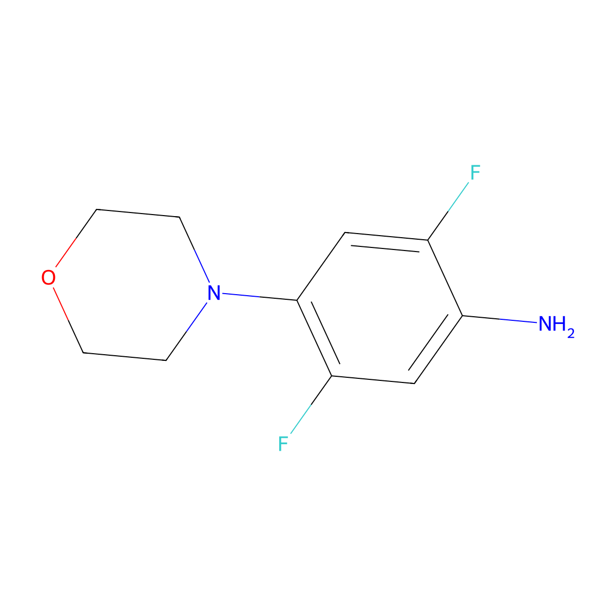 2,5-Difluoro-4-(morpholin-4-yl)aniline molecular structure, CAS 1238704-91-0