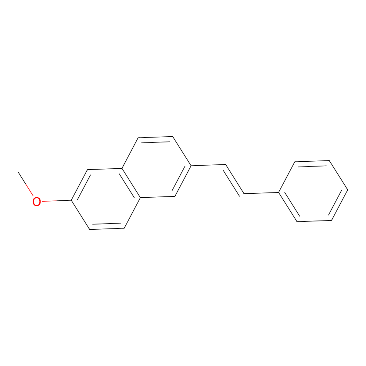 (E)-2-Methoxy-6-styrylnaphthalene molecular structure, CAS 123871-53-4