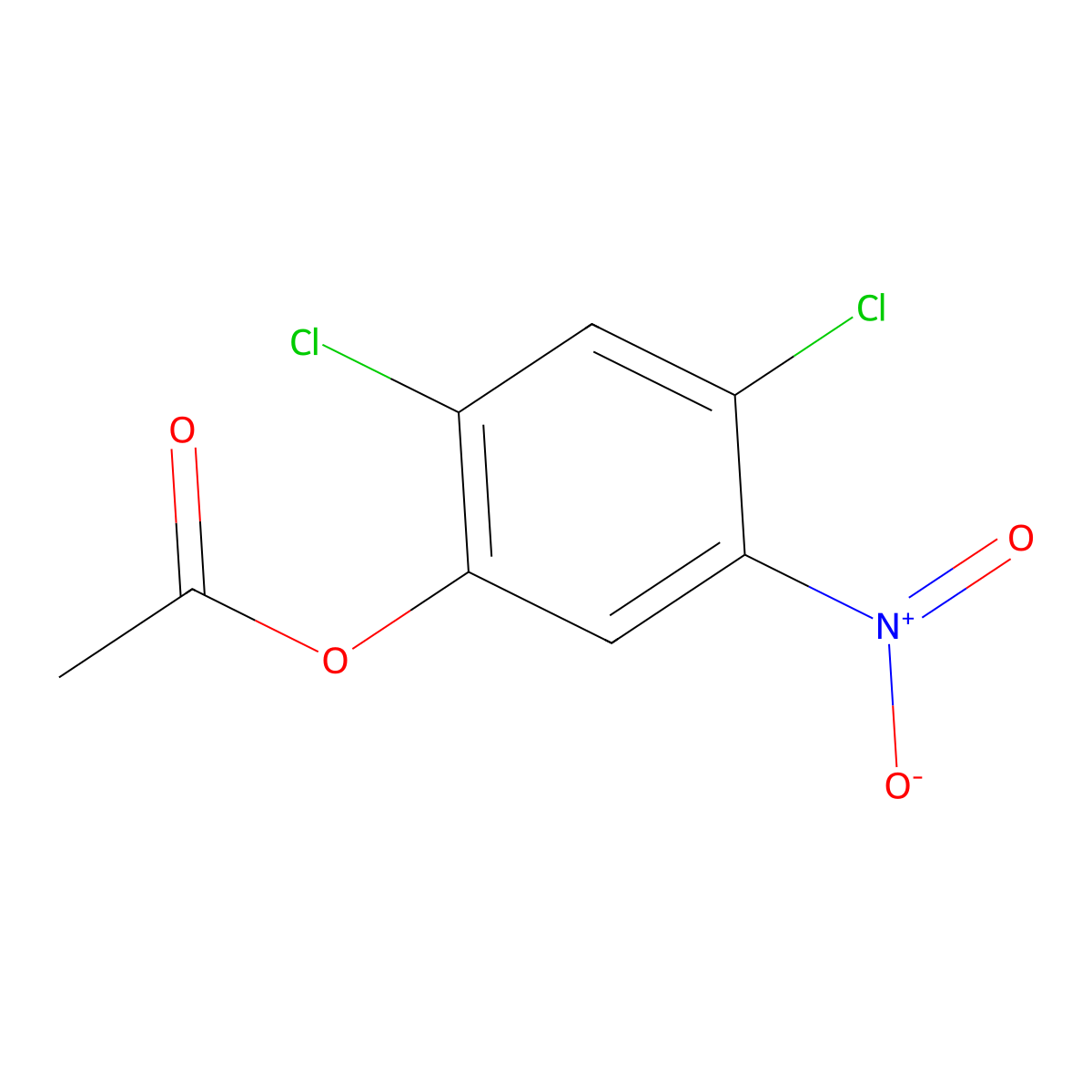 2,4-Dichloro-5-nitrophenyl acetate molecular structure, CAS 123871-68-1