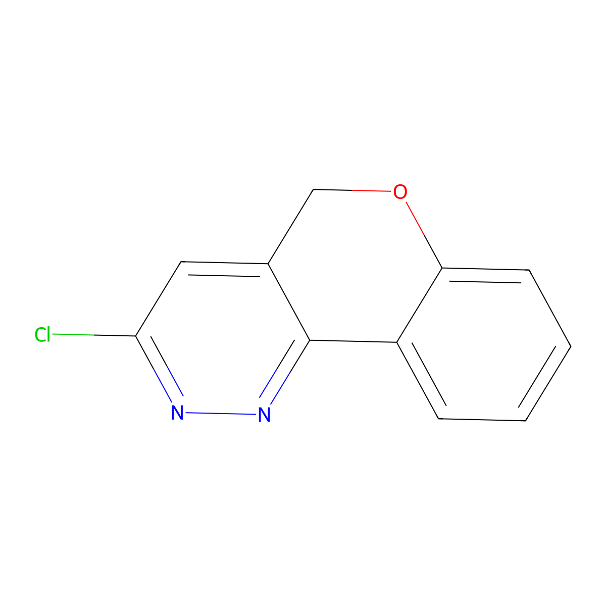 3-chloro-5H-chromeno(4,3-c)pyridazine molecular structure, CAS 123875-21-8
