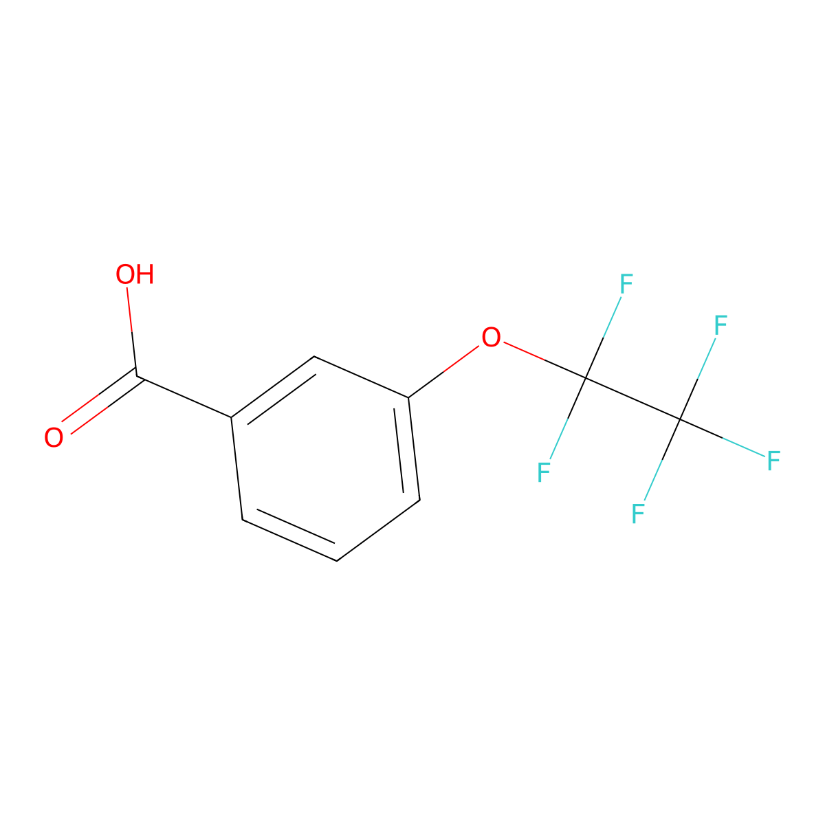 3-(1,1,2,2,2-Pentafluoroethoxy)benzoic acid molecular structure, CAS 123876-27-7