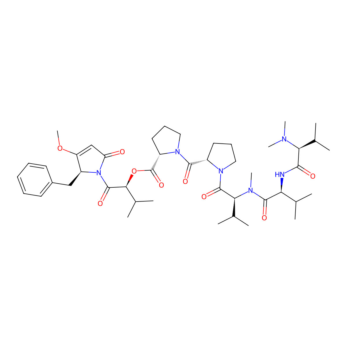 Dolastatin 15 molecular structure, CAS 123884-00-4