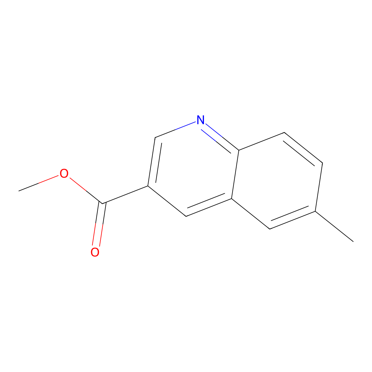 Methyl 6-Methylquinoline-3-carboxylate molecular structure, CAS 1238846-51-9